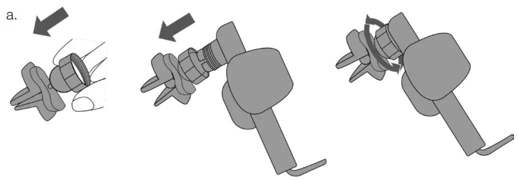 Verbatim FWC 02 Qi Fast Wireless Car Charger - Mounting on air vent