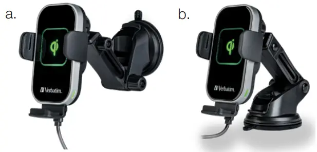 Verbatim FWC 02 Qi Fast Wireless Car Charger - Mounting