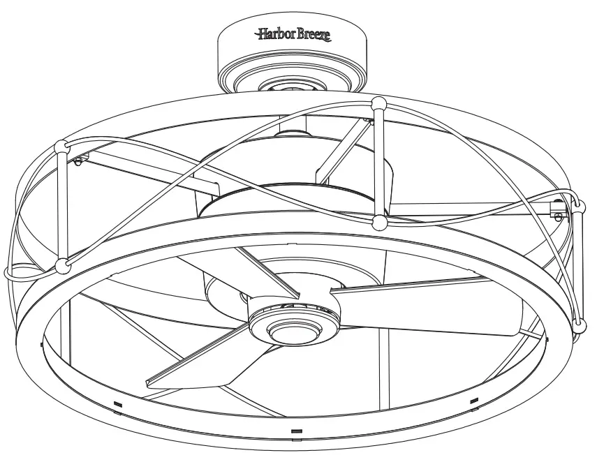 Harbor Breeze HTE22023 Yorkmont 23 inch LED Indoor Ceiling Fan