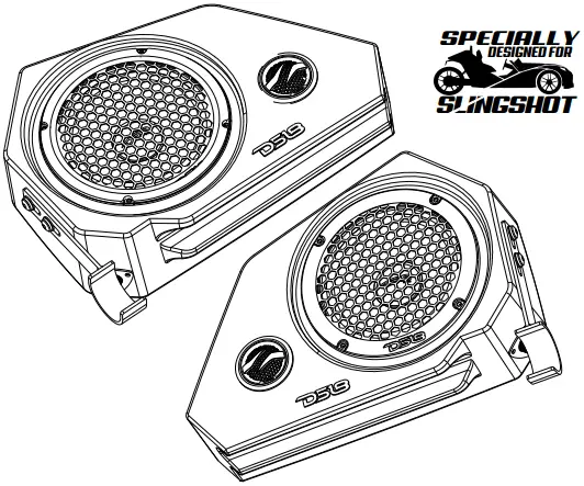 DS18 SLG-SP6LD Polaris Slingshot Side Panel Speaker A0