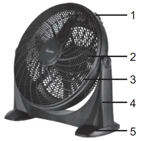Ardes AR5A51 Floor Fan - Speed knob