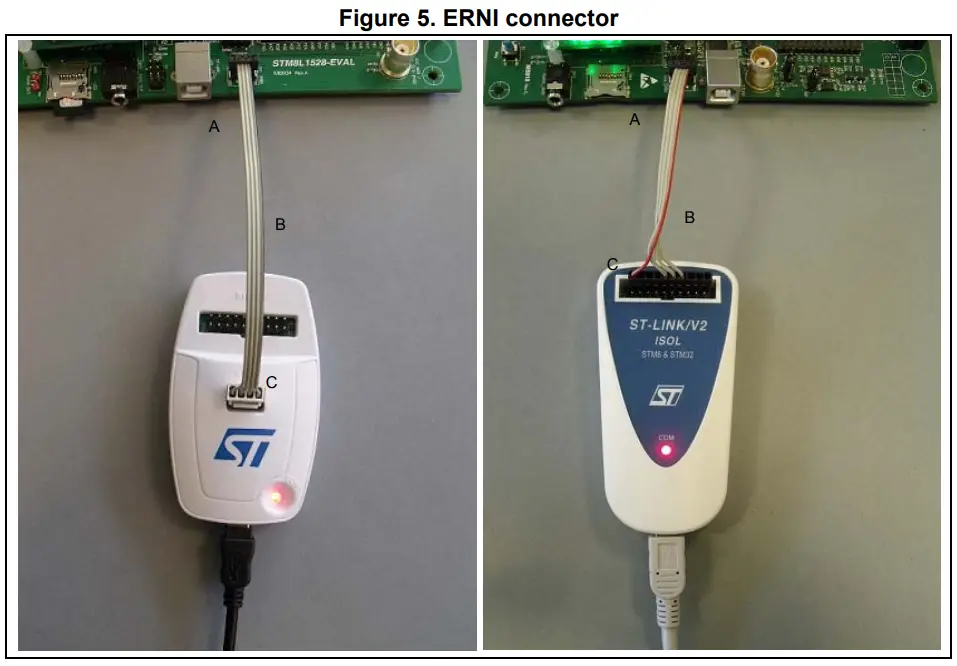 Standard ERNI connection with SWIM flat ribbon