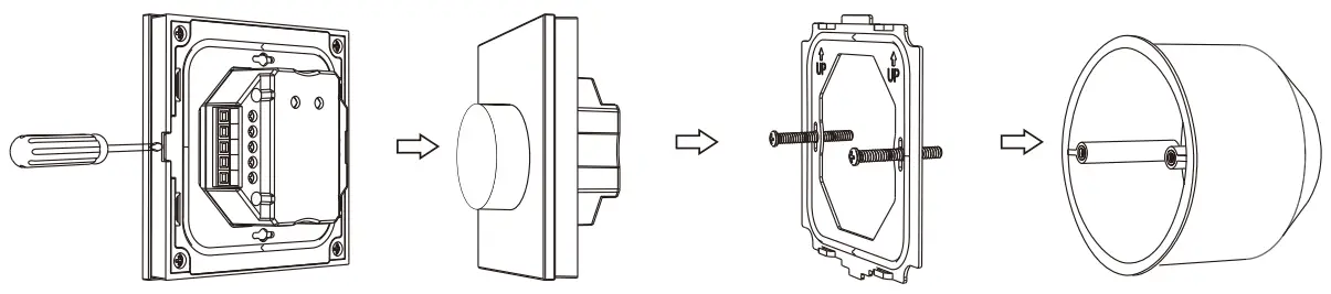 SKYDANCE T18 2 1 10V Rotary Glass Panel Dimmer - Installation diagram