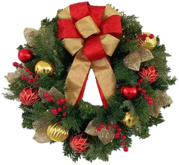 HAUTE DECOR DCWR2404 Madison Pre-Lit Wreath A0