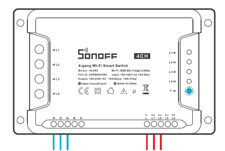SONOFF 4CH, 4CHPRO 4 Gang WiFi Smart Switch with RF Control 7