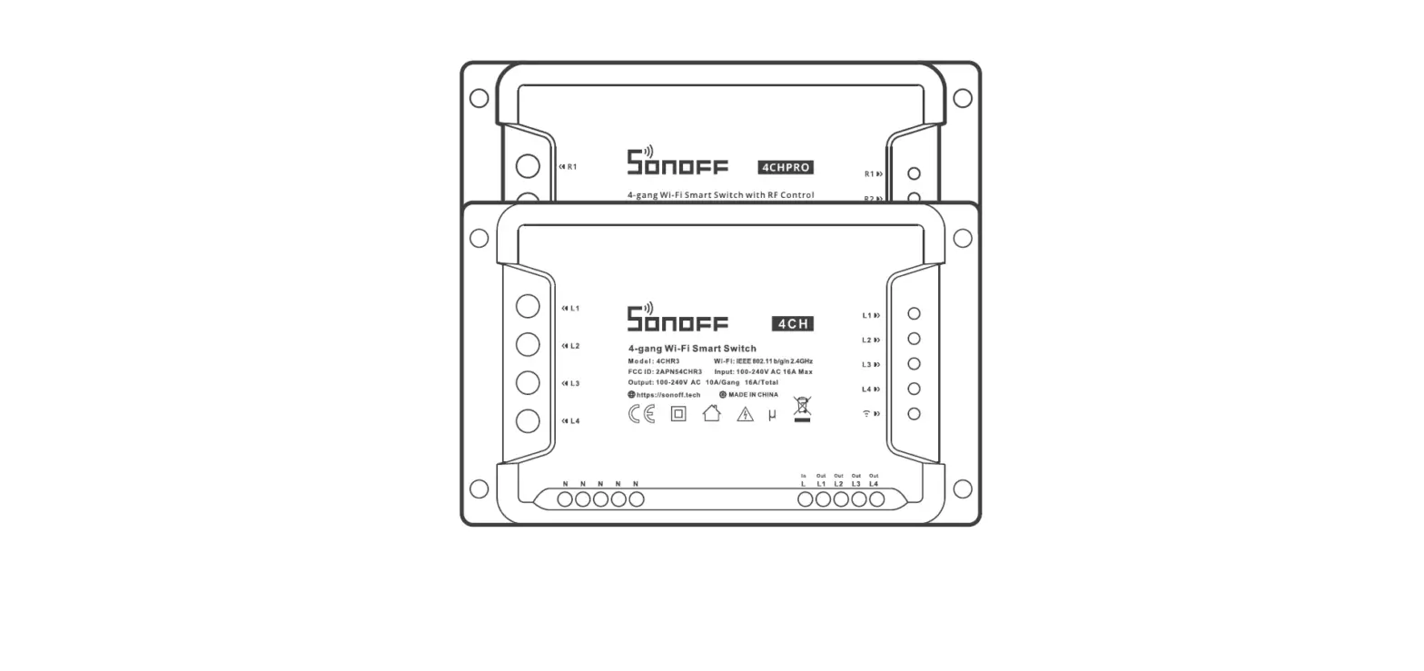 Sonoff 4ch, 4chpro 4 Gang Wifi Smart Switch With Rf Control User Guide Sonoff 4ch, 4chpro 4 Gang Wifi Smart Switch With Rf Control User Guide