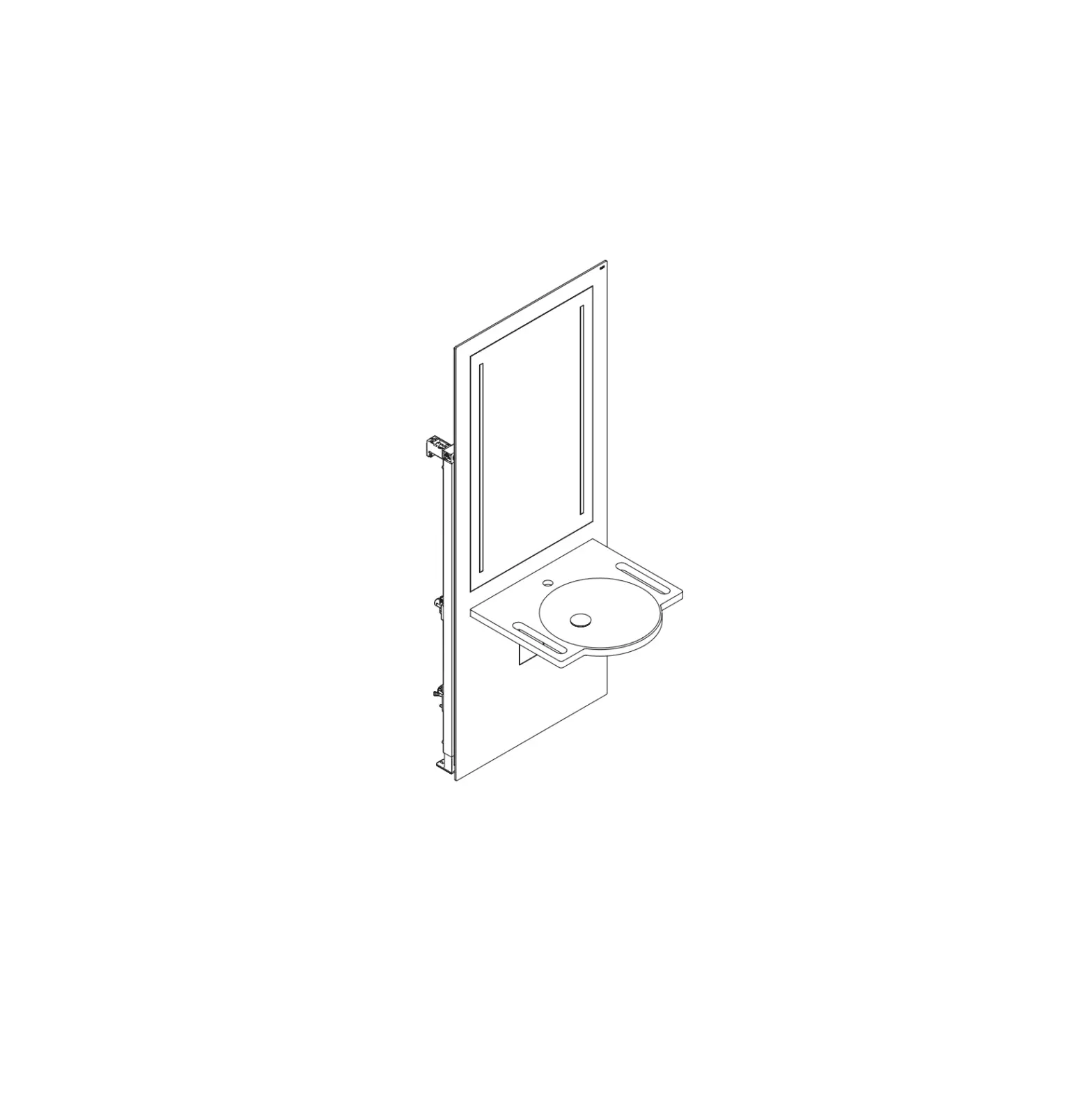 Hewi S50.01.01000 Pre Wall Element For Washbasin Instruction Manual