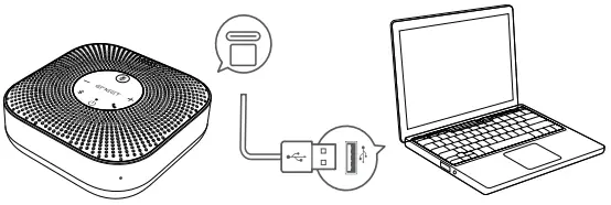 EMEET E1103 OfficeCore M0 Plus Wireless Speaker - Connecting 1