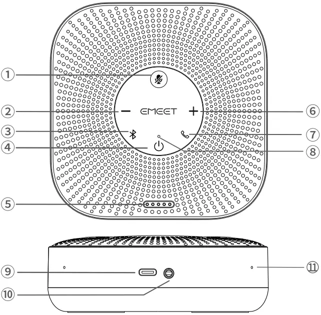 EMEET E1103 OfficeCore M0 Plus Wireless Speaker - Overview