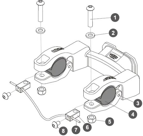 IBERA IB-QH2 Handlebar Bag Clamp 01