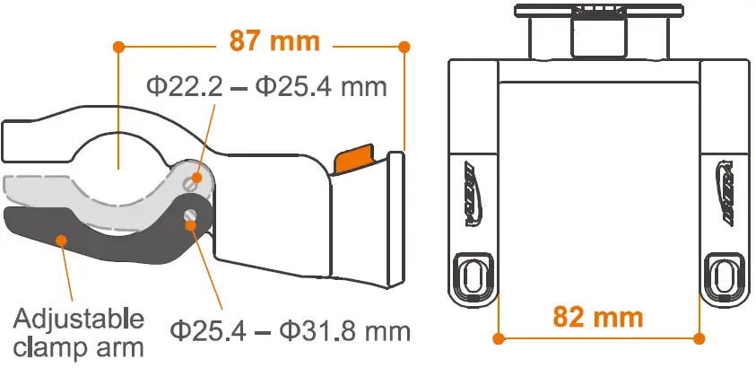 IBERA IB-QH2 Handlebar Bag Clamp 02