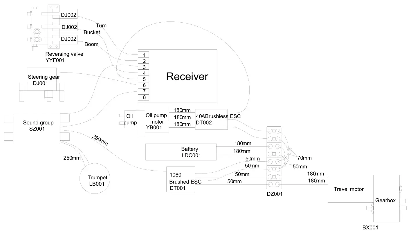 VV-JD00069 1 14 Scale Earth Mover Hydraulic Wheel Loader - STEP 3. SCHEMATIC DIAGRAM OF THE HYDRAULIC SYSTEM OF THE LOADER