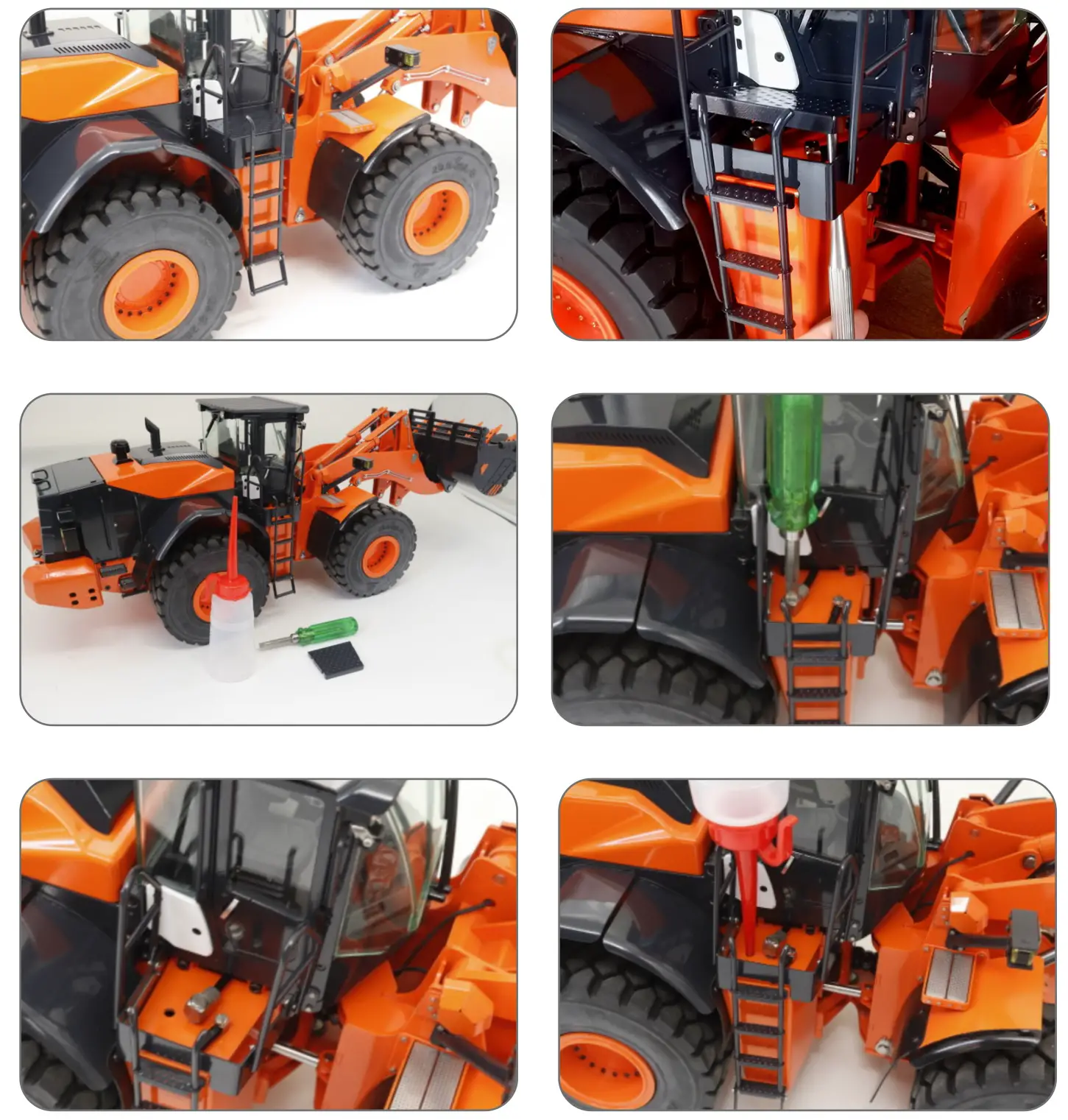 VV-JD00069 1 14 Scale Earth Mover Hydraulic Wheel Loader - STEP 4. ADD HYDRAULIC OIL