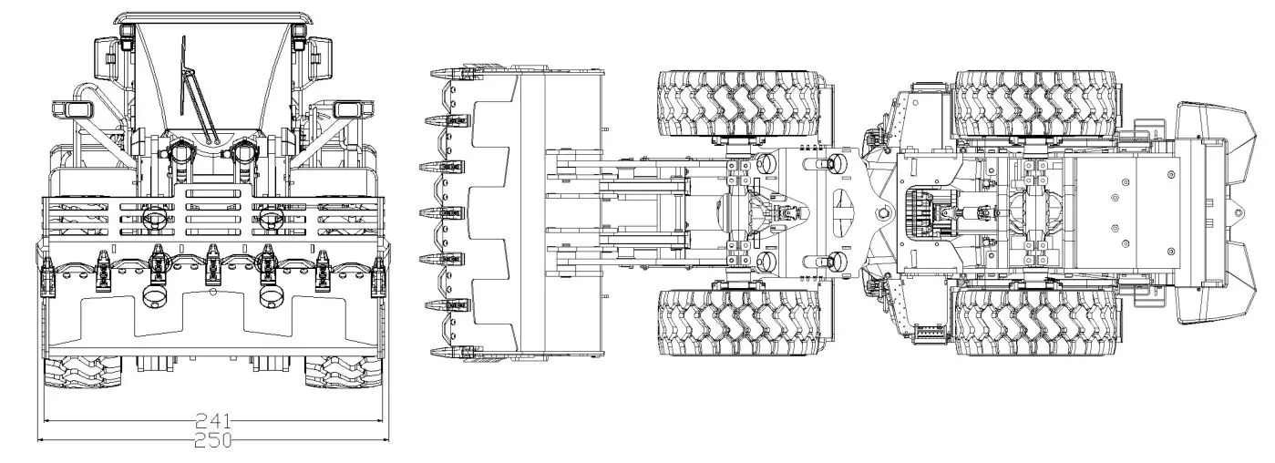 VV-JD00069 1 14 Scale Earth Mover Hydraulic Wheel Loader - The hydraulic steering design of the articulated frame is ±39 degrees