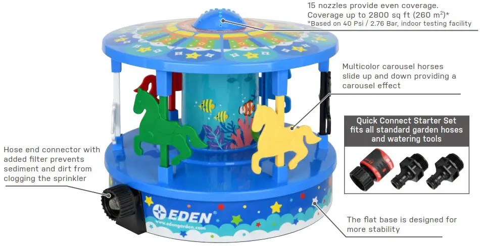 EDEN 94135EDAMZ Revolving Sprinkler - overview 1