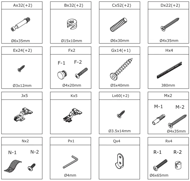 FUFU GAGA KF020343-01 Gray Armoire-FIG3