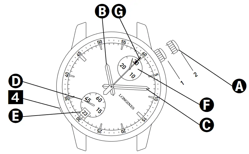 LONGINES L2.812.4.53.2 Avigation Watch - CHRONOGRAPH