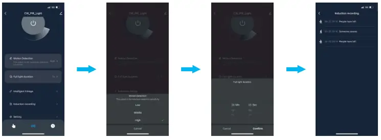 NFORU BDB55BL-3 PIR LED Wall Lights with Motion Sensor - App10