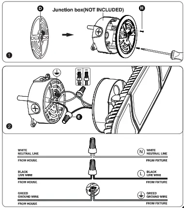 NFORU BDB55BL-3 PIR LED Wall Lights with Motion Sensor - App18