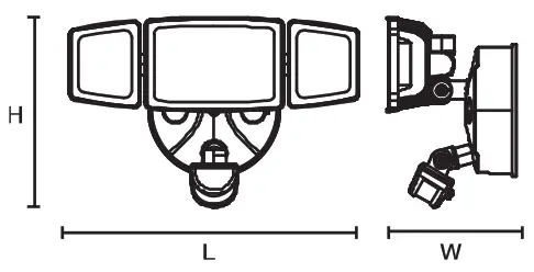 NFORU BDB55BL-3 PIR LED Wall Lights with Motion Sensor - PARTS LIST1