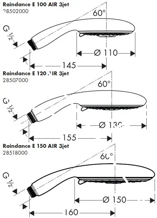hansgrohe-28502000-Raindance-E-100-AIR-3jet-Hand-Shower-4