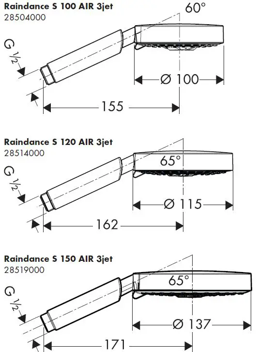 hansgrohe-28502000-Raindance-E-100-AIR-3jet-Hand-Shower-5