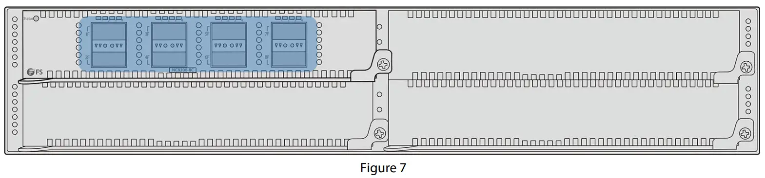 • Switch NC8200-4TD and Line Card NC8200-8C