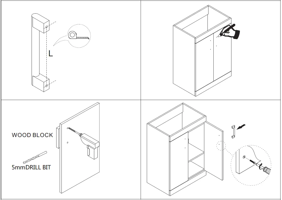 better bathrooms BeBa 27088 Ashford 400mm Wall Hung Vanity Unit 4