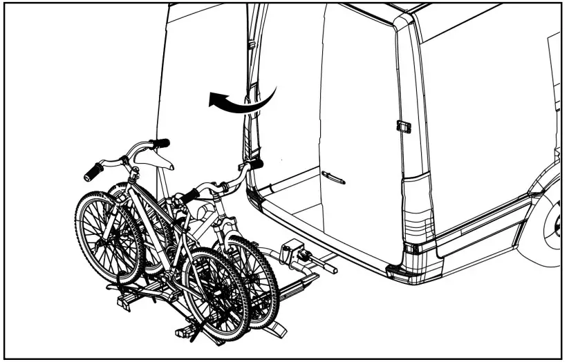 Sliding the bike carrier