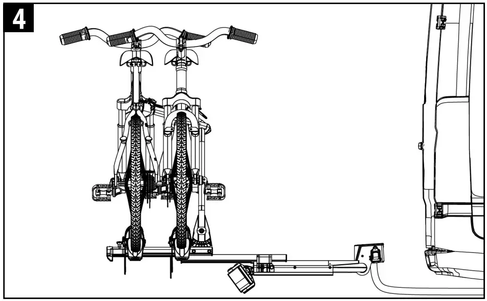 Sliding the bike carrier