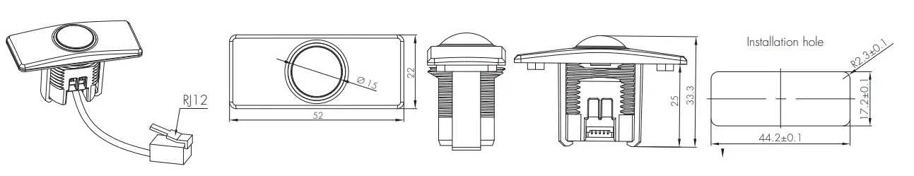 PIR & microwave sensor heads