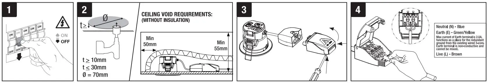 AURORA-AU-R6CWS-Adjustable-Colour-and-Wattage-Switchable-6W-Fire-Rated-Downlight-fig-1
