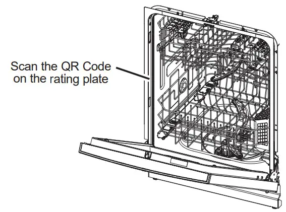 MONOGRAM CDT845P4NW2 Stainless Steel Interior Dishwasher - rating plate