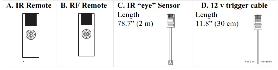 ELITE PROJECTOR Kestrel 3 CineWhite X Ta-Tension - Dimantion2