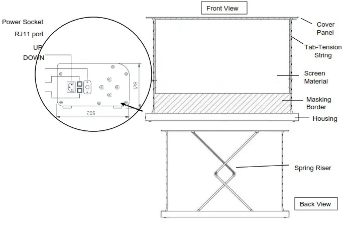 ELITE PROJECTOR Kestrel 3 CineWhite X Ta-Tension - Screen Identification
