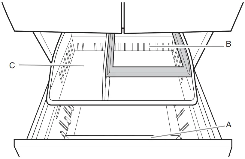 JENNAIR JFFCC72EFS French Door Bottom Mount Refrigerator - Freezer Drawers