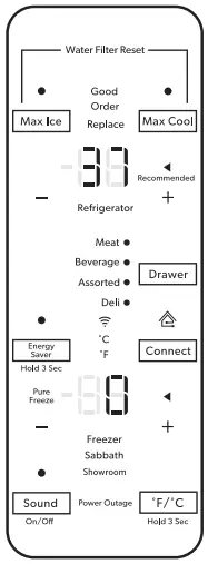JENNAIR JFFCC72EFS French Door Bottom Mount Refrigerator - refrigerator door