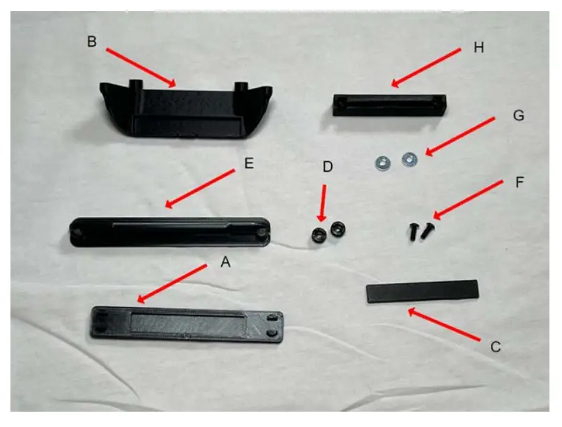 Parts included in the kit