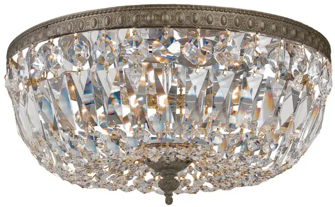 CRYSTORAMA 714-EB-CL-MWP Three Light Ceiling Mount