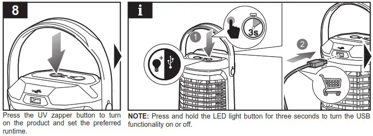 Ryobi R18BZL 18V ONE Bug Zapper Lantern - Product Overview 4