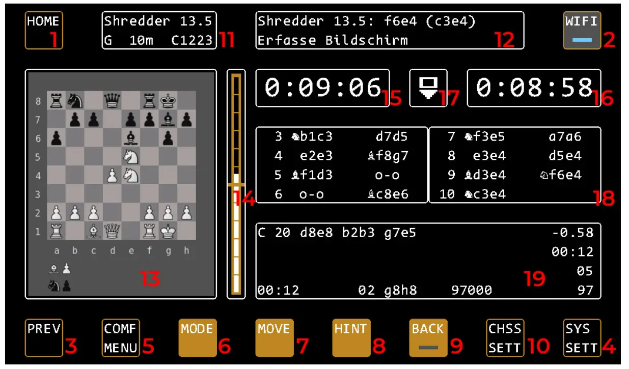Mephisto M920 Phoenix Chess Computer Y - COMPUTER MODE