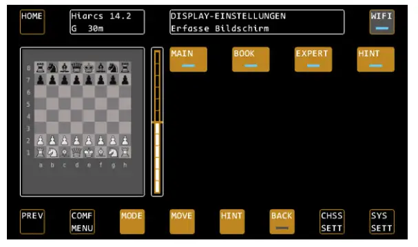 Mephisto M920 Phoenix Chess Computer Y - DISPLA SETTIN