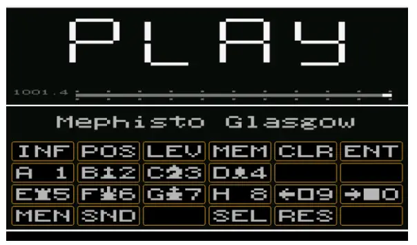 Mephisto M920 Phoenix Chess Computer Y - layout