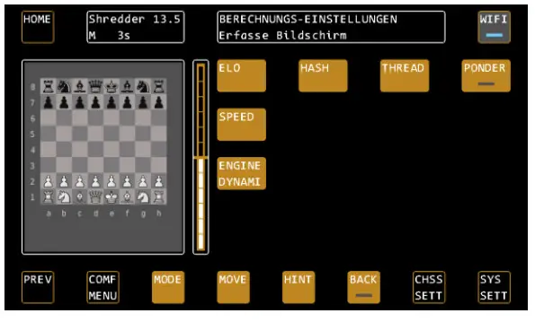 Mephisto M920 Phoenix Chess Computer Y - settings