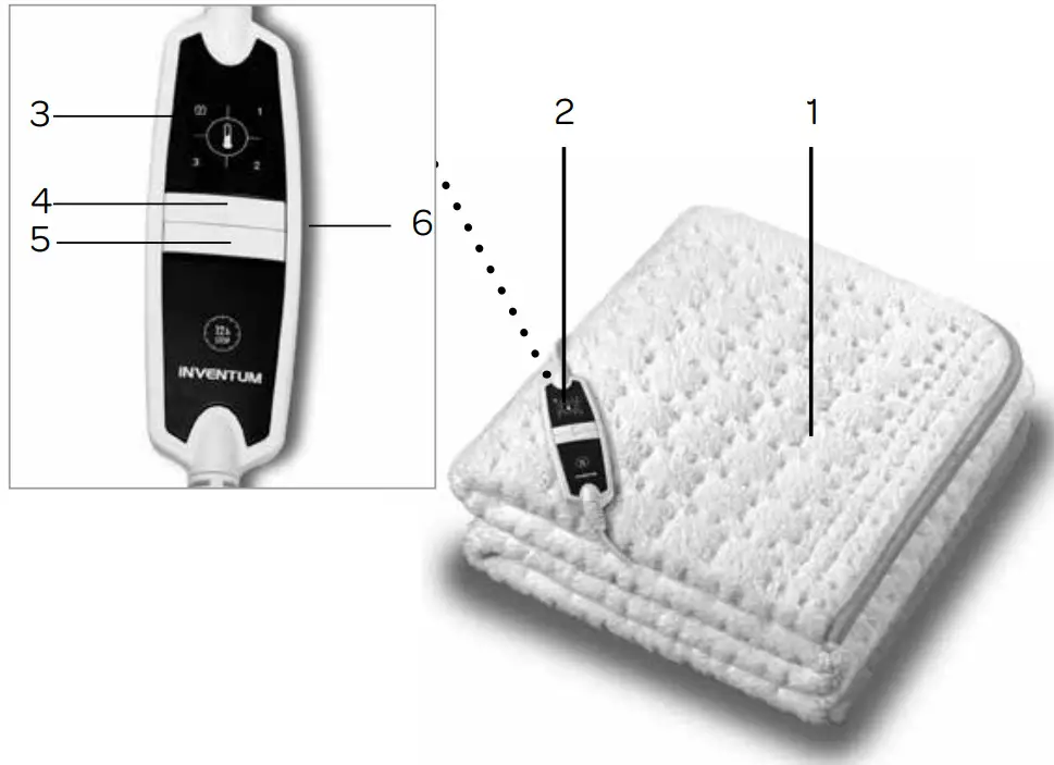 INVENTUM HN1300V Electric Blanket - appliance description