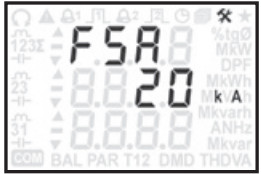 CHAUVIN ARNOUX ULYS Flex Modbus - CURRENT FULL SCALE