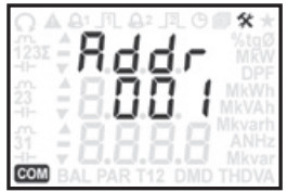 CHAUVIN ARNOUX ULYS Flex Modbus - MODBUS ADDRESS