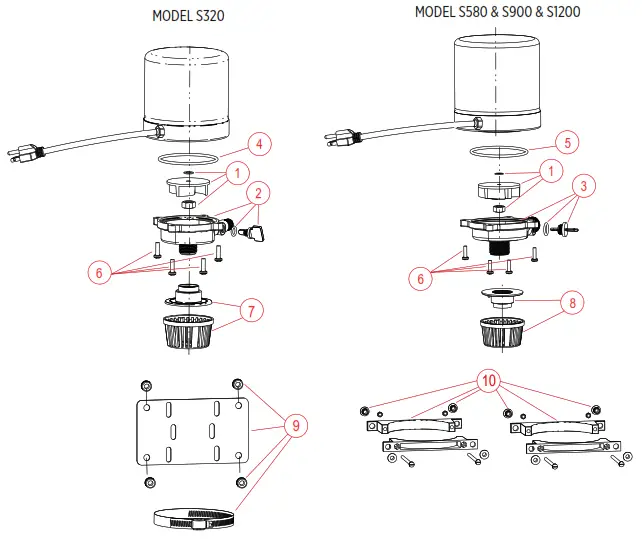 Little GIANT S320PT-20 S-Series Fountain Pumps - Parts