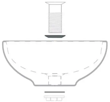 better bathrooms Berlin Basin Countertop - basin waste