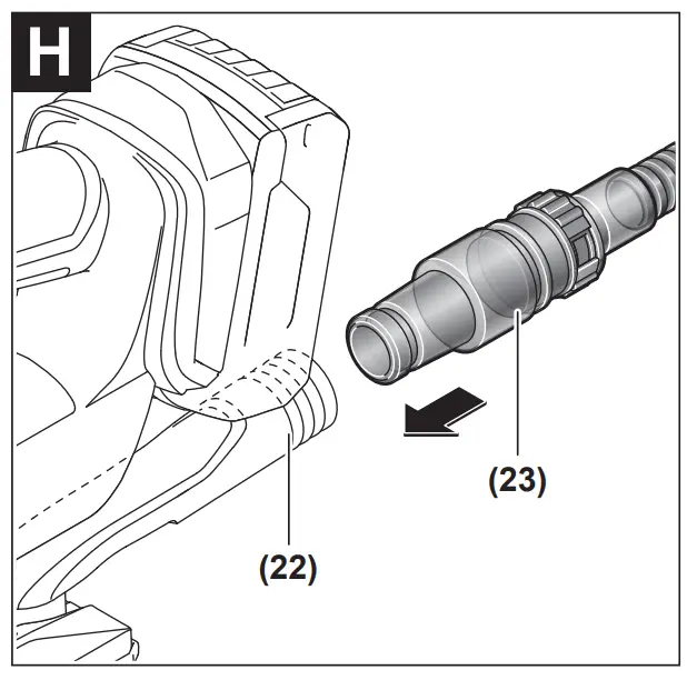 Connecting the dust extraction